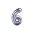Globo foil "6" plateado