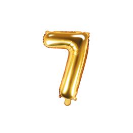 Globo foil "7" dorado (35 cm)