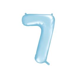 Globo foil "7" en azul claro 86 cm