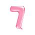 Globo foil "7" en rosa 86 cm