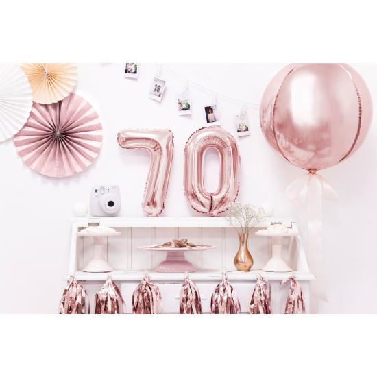 Globo foil "7" oro rosa (35 cm)