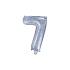 Globo foil "7" plateado con purpurina (35 cm)
