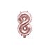 Globo foil "8" oro rosa (35 cm)
