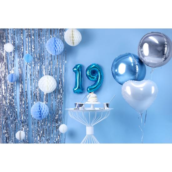 Globo foil "9" en azul 35 cm
