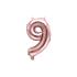 Globo foil "9" oro rosa (35 cm)