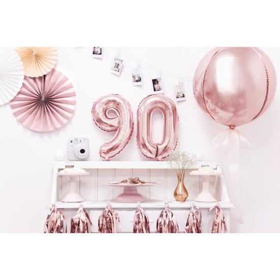 Globo foil "9" oro rosa (35 cm)