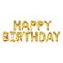 Globo foil "Happy Birthday" dorado
