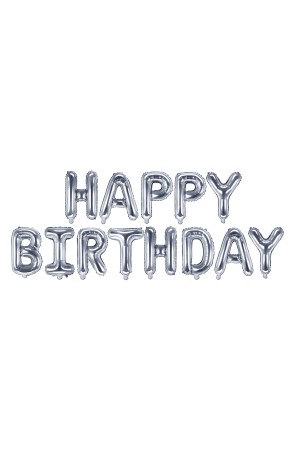 Globo foil "Happy Birthday" plateado