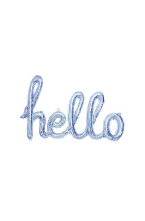 Globo foil "Hello" plateado
