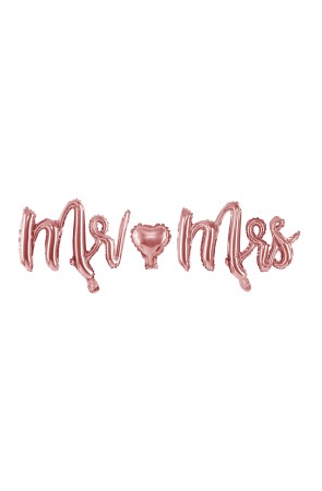 Globo foil "Mr Mrs" oro rosa