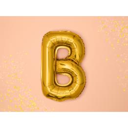 Globo foil letra B dorado (35 cm)