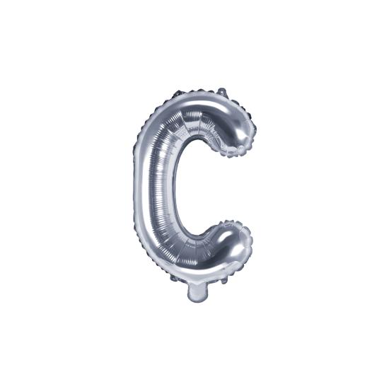 Globo foil letra C plateado Globo foil letra C plateado