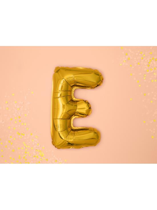 Globo foil letra E dorado (35 cm)