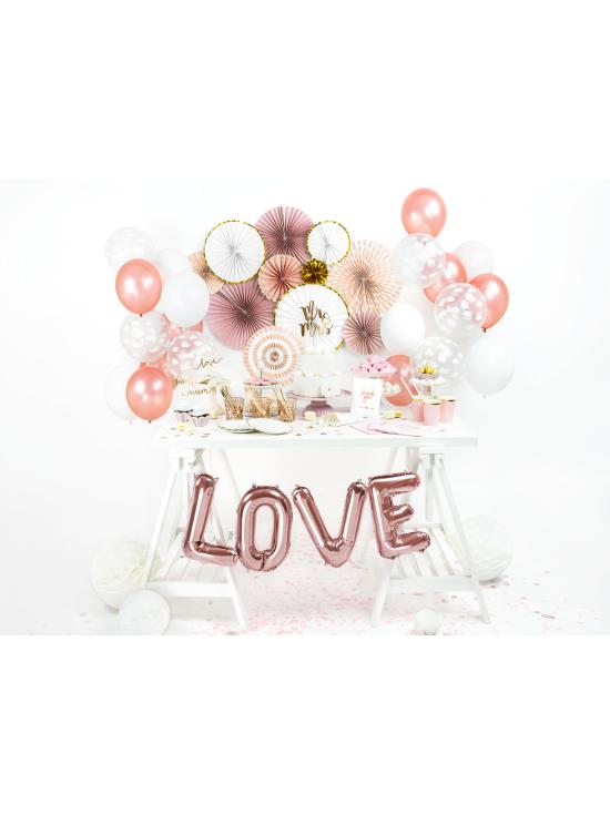 Globo foil letra E oro rosa (35 cm)