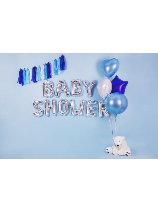 Globo foil letra E plateado (35 cm)