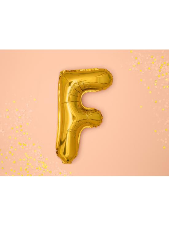 Globo foil letra F dorado