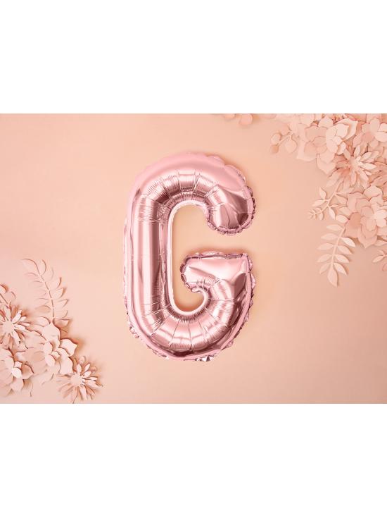 Globo foil letra G oro rosa