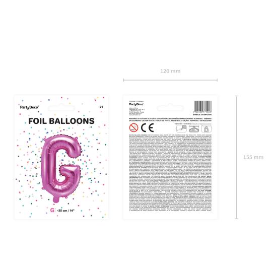 Globo foil letra G rosa oscuro