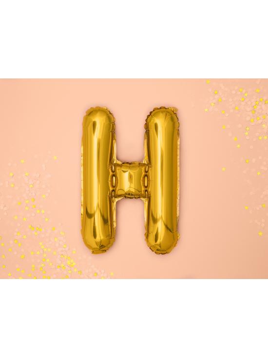 Globo foil letra H dorado
