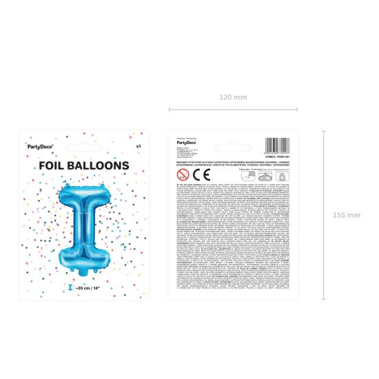 Globo foil letra I azul