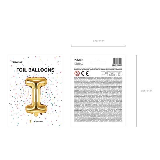 Globo foil letra I dorado