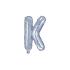 Globo foil letra K plateado con purpurina