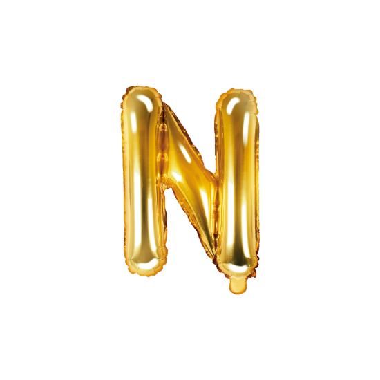 Globo foil letra N dorado Globo foil letra N dorado