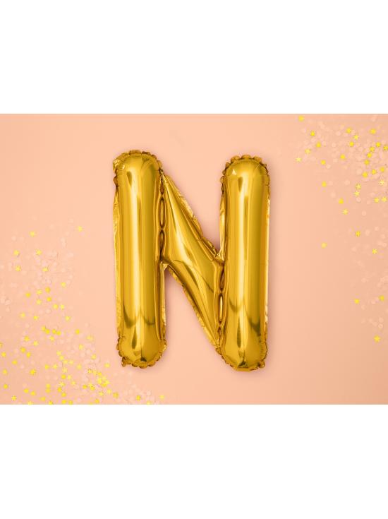 Globo foil letra N dorado