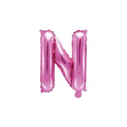 Globo foil letra N rosa oscuro