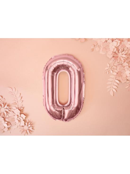 Globo foil letra O oro rosa