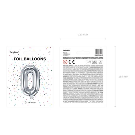 Globo foil letra O plateado