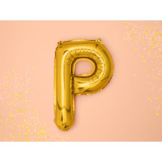 Globo foil letra P dorado Globo foil letra P dorado