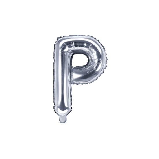 Globo foil letra P plateado Globo foil letra P plateado