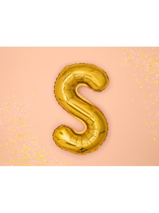 Globo foil letra S dorado