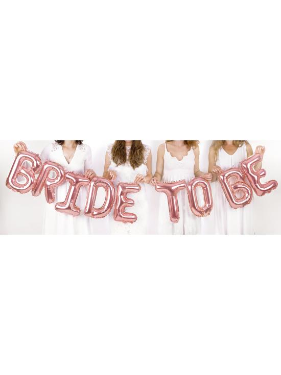 Globo foil letra T oro rosa