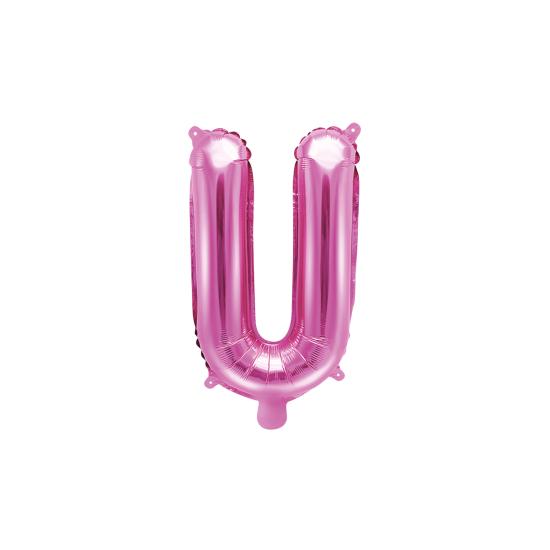 Globo foil letra U rosa oscuro (35 cm)