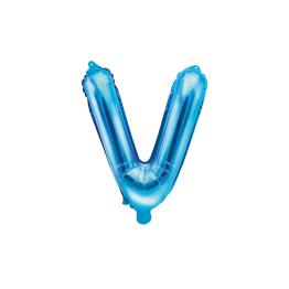 Globo foil letra V azul (35 cm)