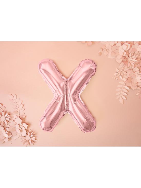 Globo foil letra X oro rosa (35 cm)