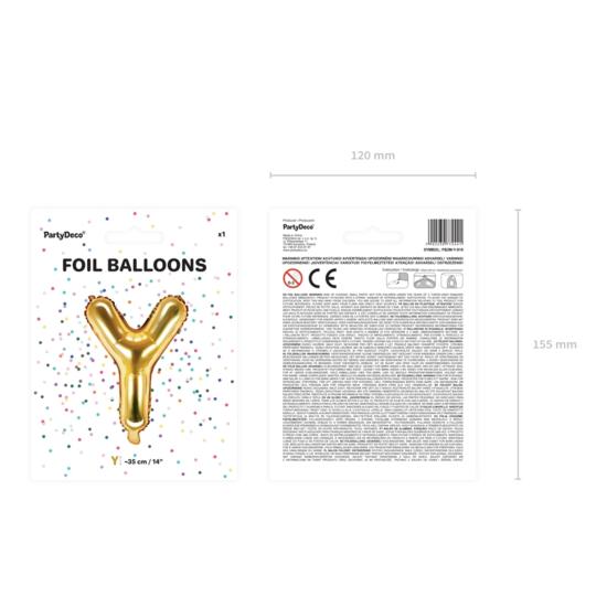 Globo foil letra Y dorado (35 cm)