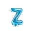 Globo foil letra Z azul (35 cm)