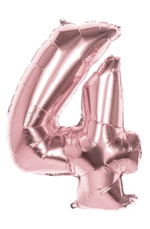 Globo número 4 Oro Rosa 86cm