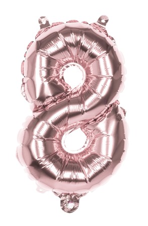 Globo número 8 Oro Rosa 36cm
