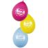 Globos "Happy Birthday" tres colores (25 cm)