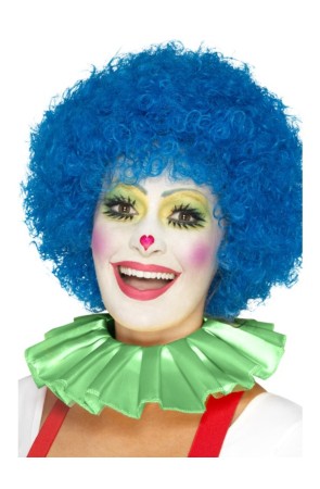 Gorguera de payaso verde para adulto