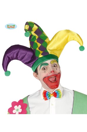 Gorro de bufón de tres picos para adulto