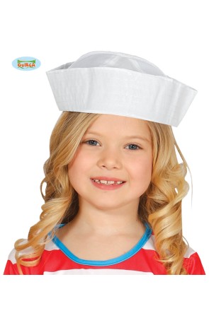 Gorro de marinero blanco infantil ^