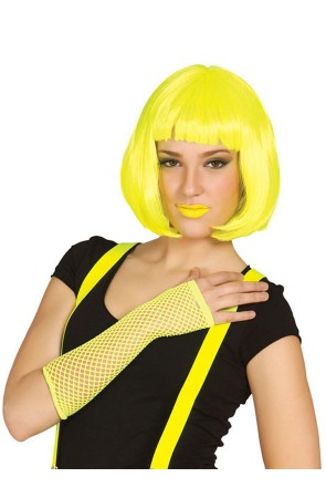 Guante malla amarillo neón