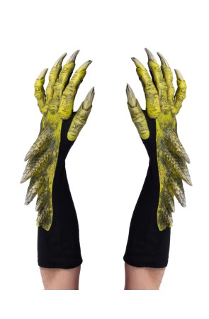 Guantes de dragón verde para adulto