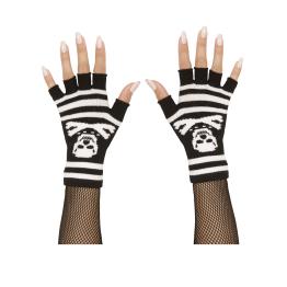 Guantes de rayas y calaveras