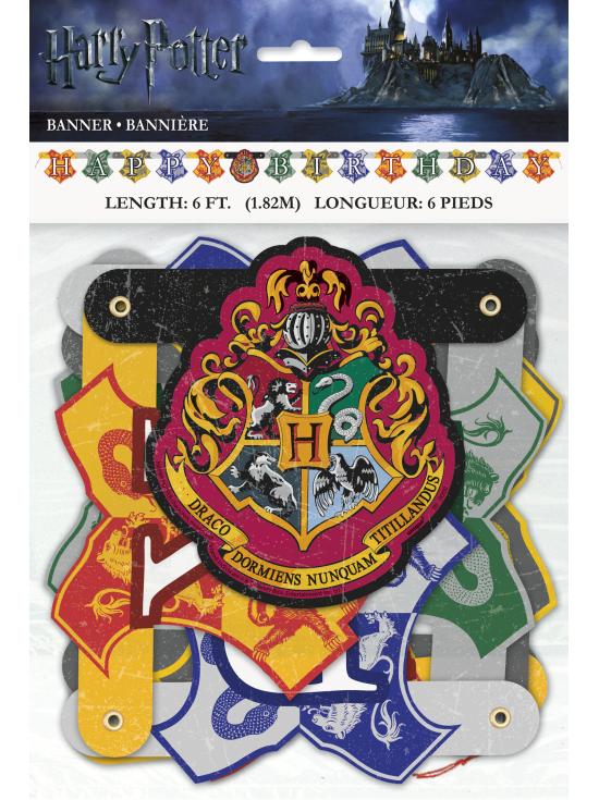 Guirnalda Happy Birthday Harry Potter - Hogwarts Houses